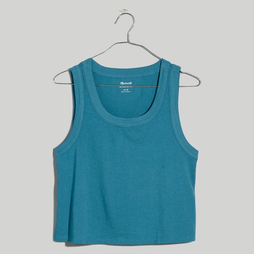 Madewell Teal Softfade Cotton Tank Top